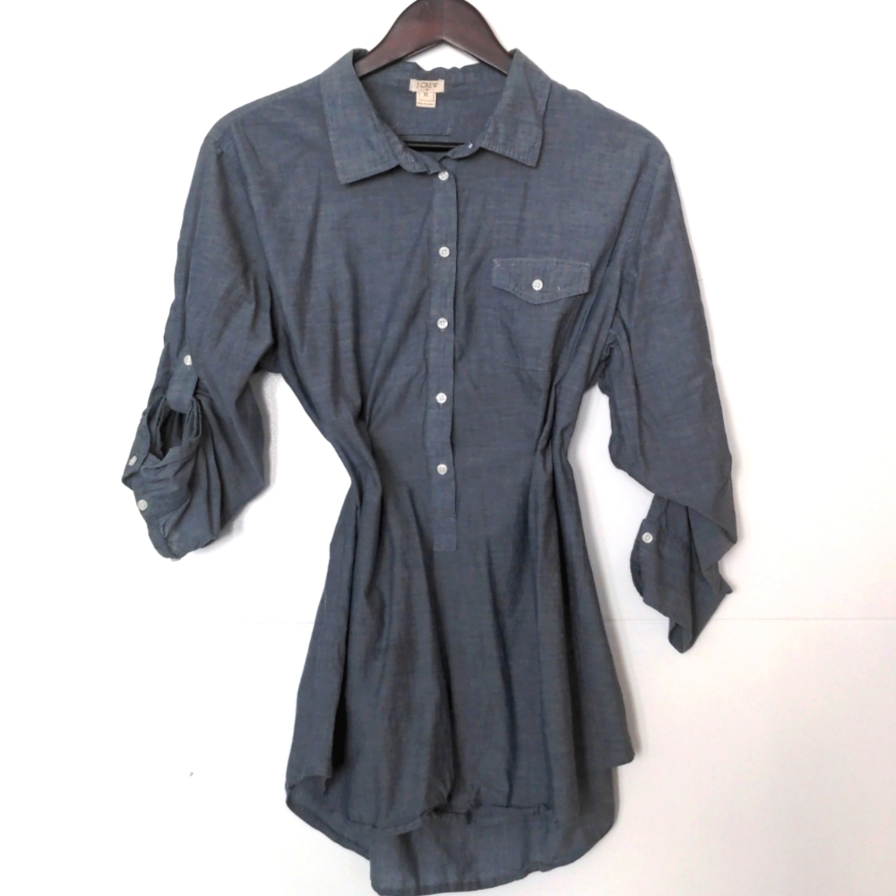 J. Crew, gray blouse. Size XL